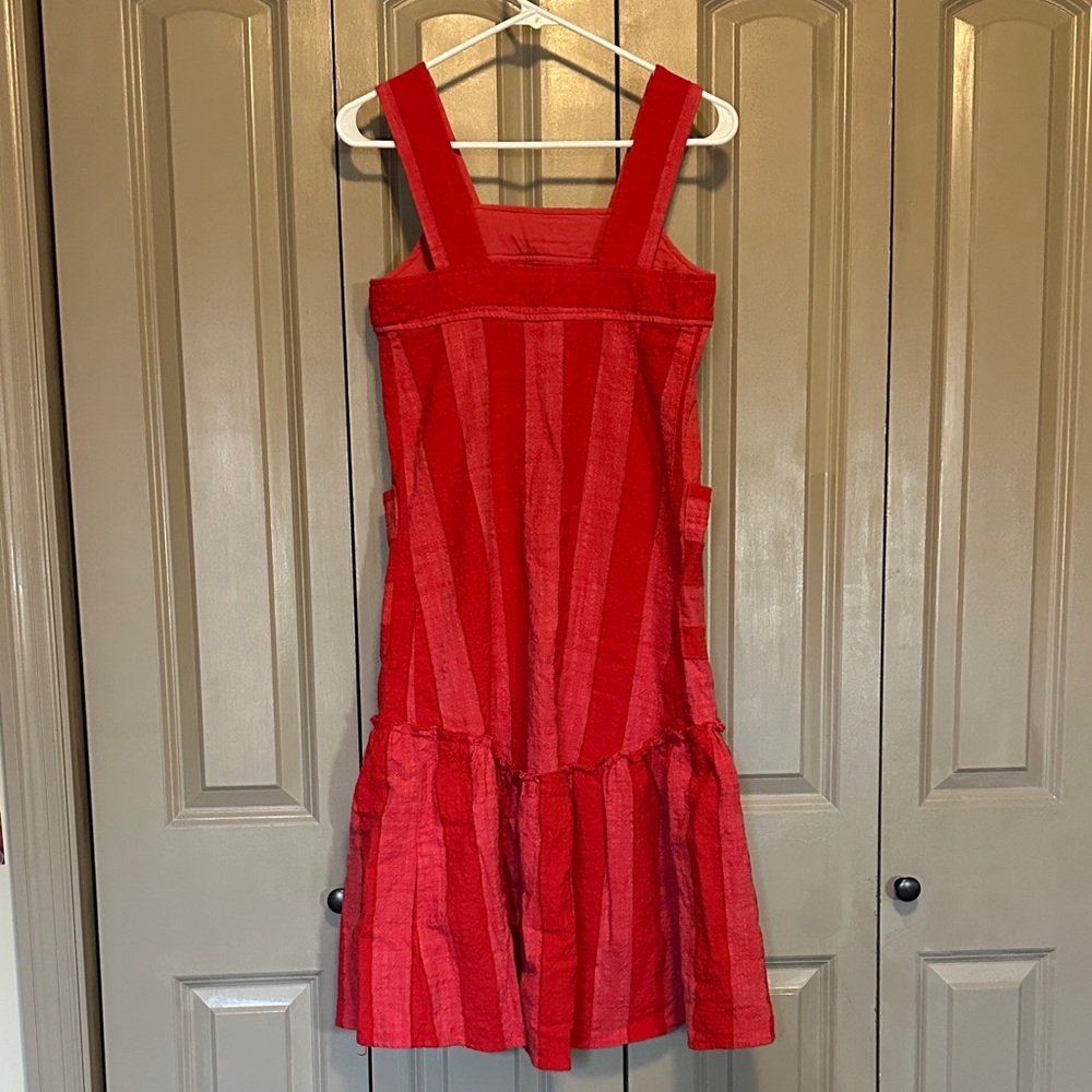 Anthropologie “Tonal Striped” Pink & Red Striped Sleeveless Dress XXS Petite - Picture 5 of 5